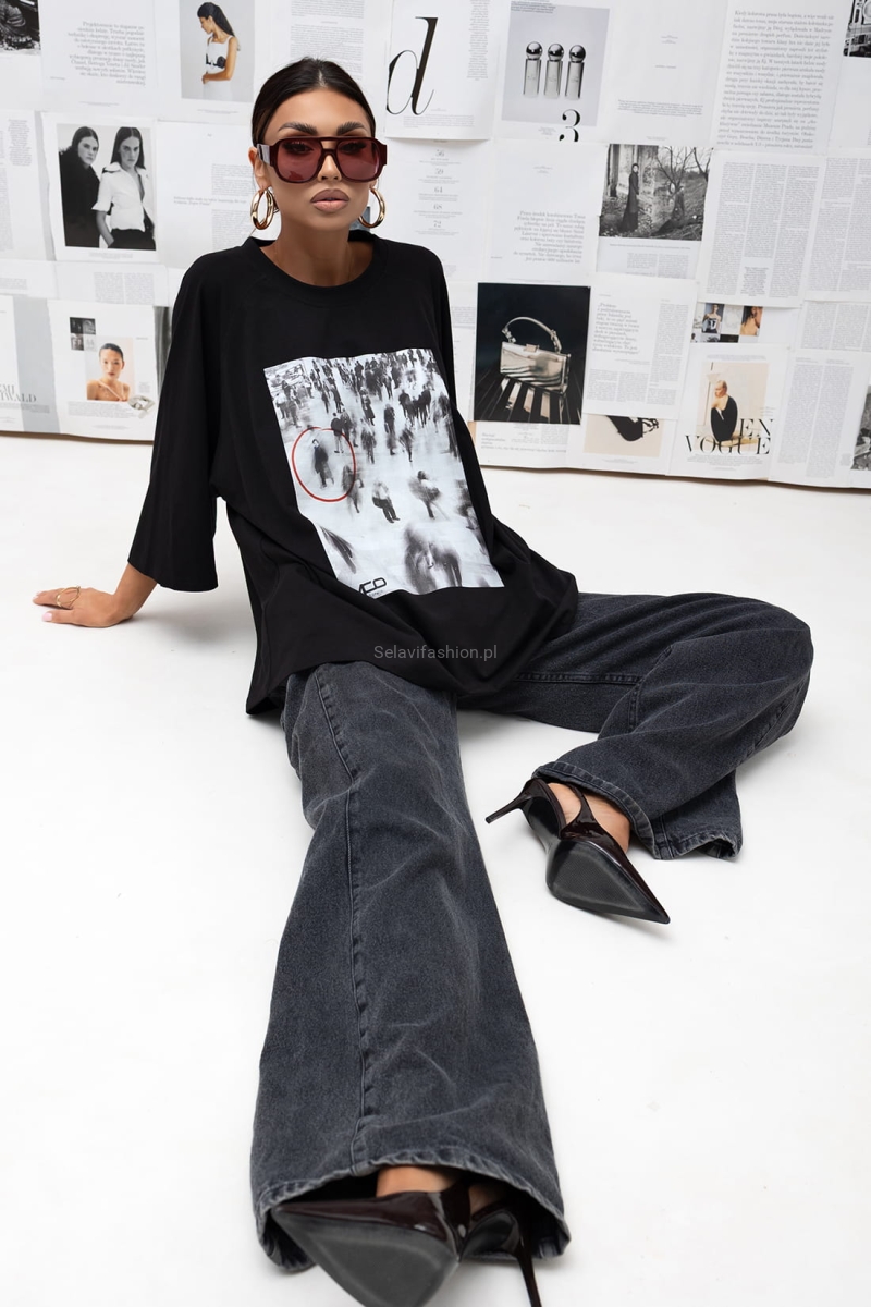 T-Shirt bluzka Urban Focus Miss City Official czarna