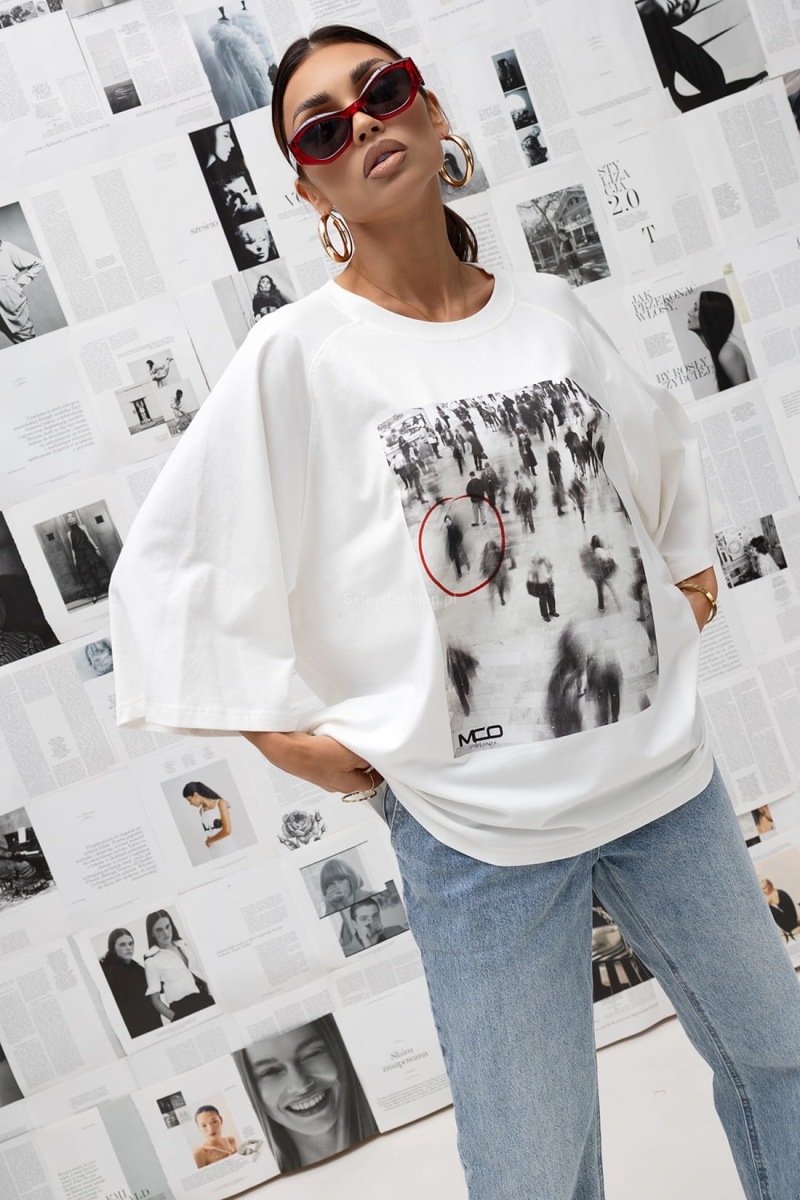 T-Shirt bluzka Urban Focus Miss City Official biała