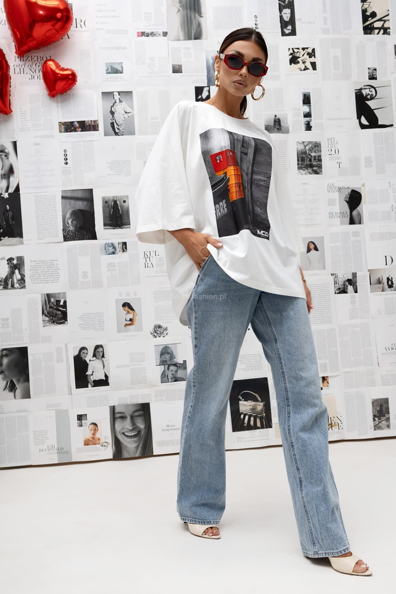 T-Shirt bluzka Industrial Pop Miss City Official biała