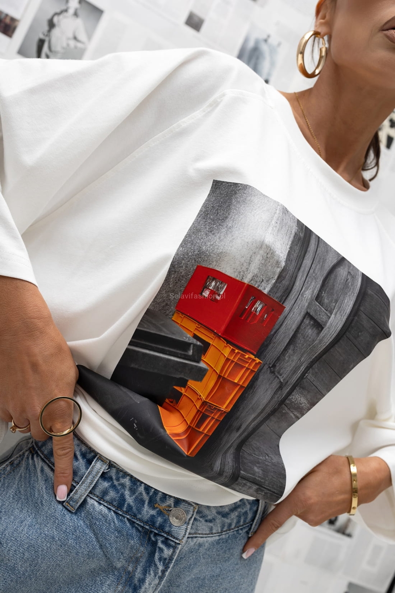 T-Shirt bluzka Industrial Pop Miss City Official biała