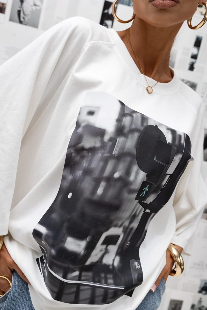 T-Shirt bluzka Industrial City Signal City Official biała