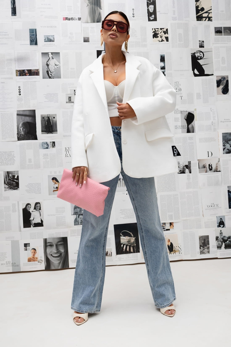 Klasyczna marynarka Clean Line Miss City Official biała