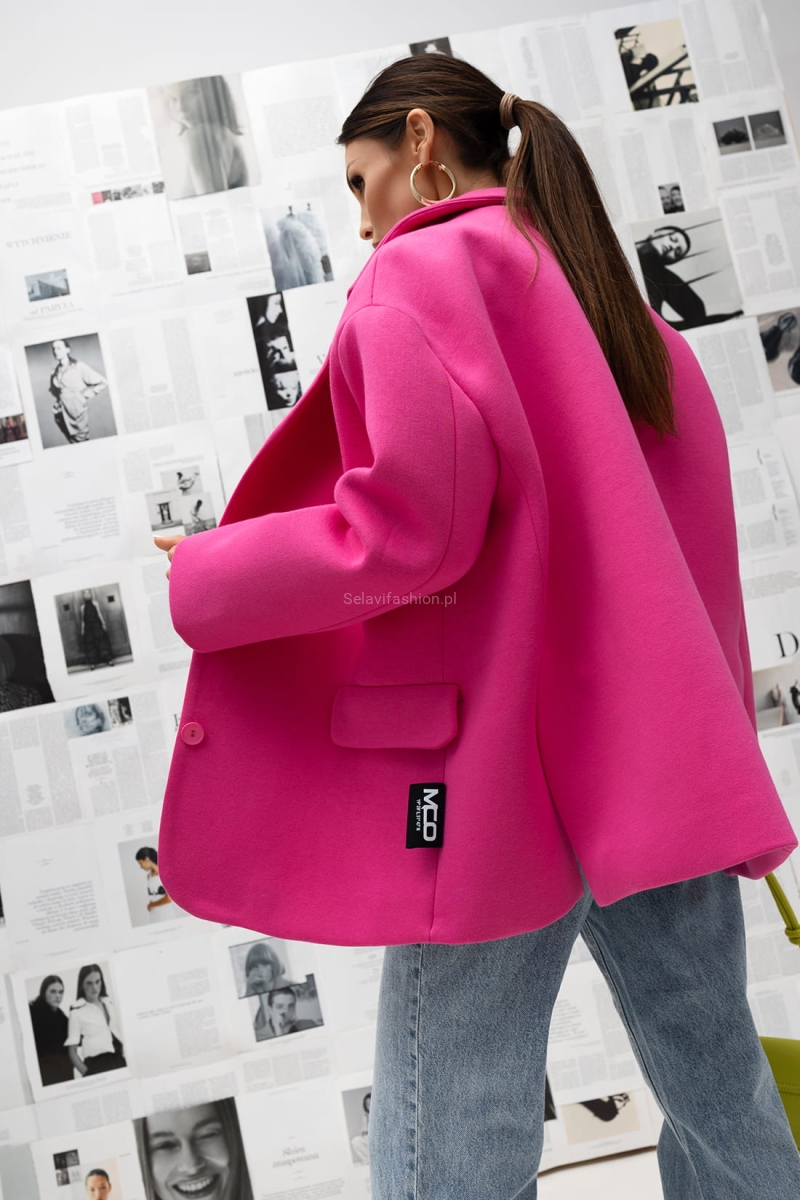 Klasyczna marynarka Clean Line Miss City Official fuksja