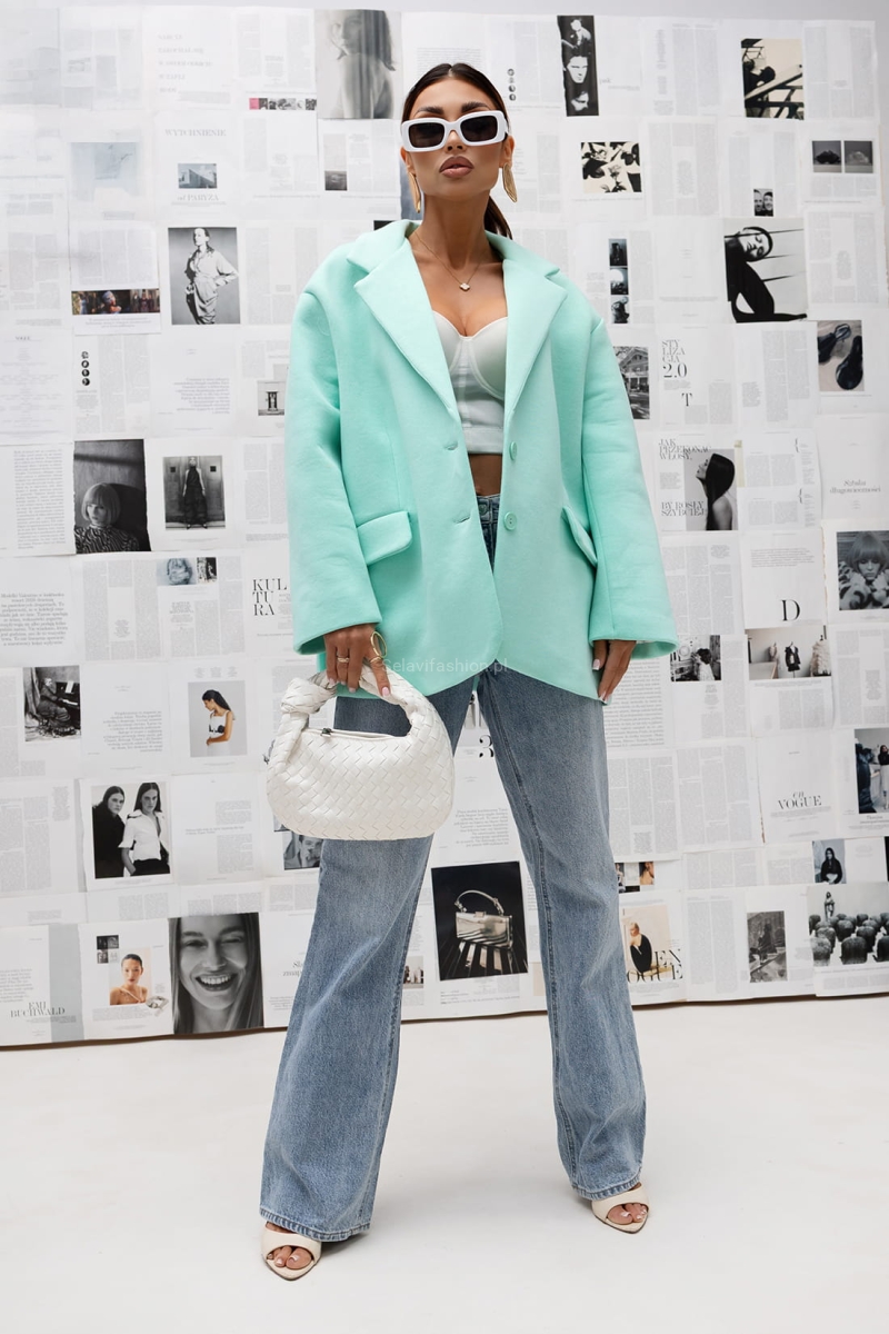 Klasyczna marynarka Clean Line Miss City Official morski