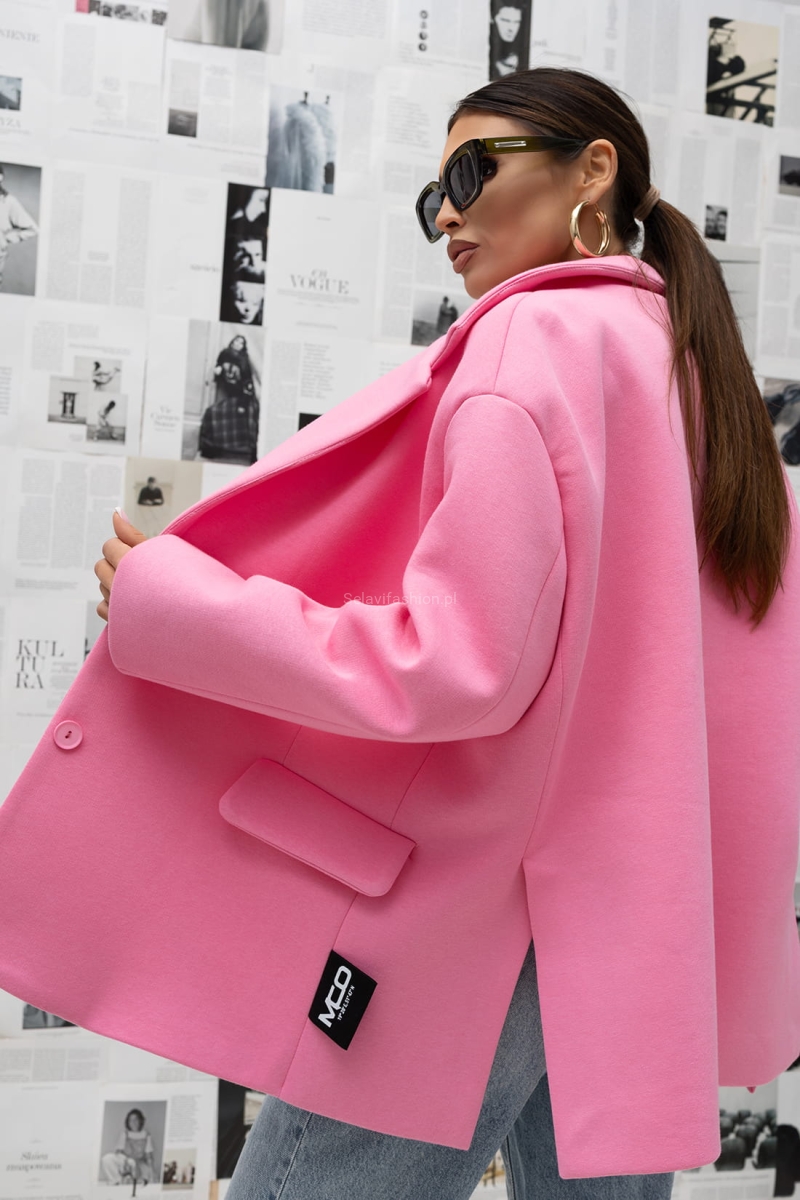 Klasyczna marynarka Clean Line Miss City Official różowy