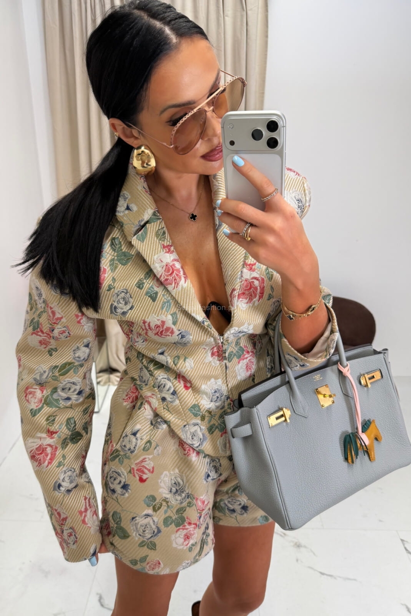 Krótka marynarka na zamek La Milla beżowa