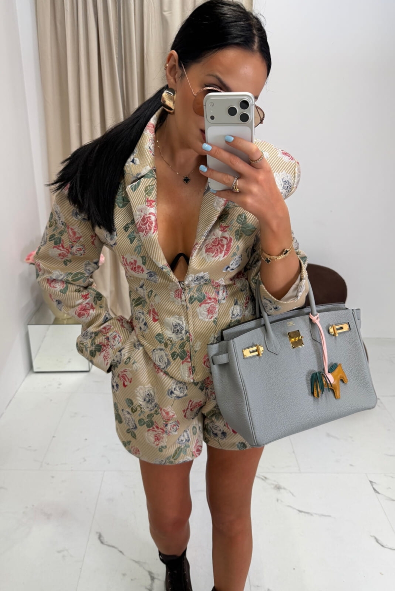 Krótka marynarka na zamek La Milla beżowa