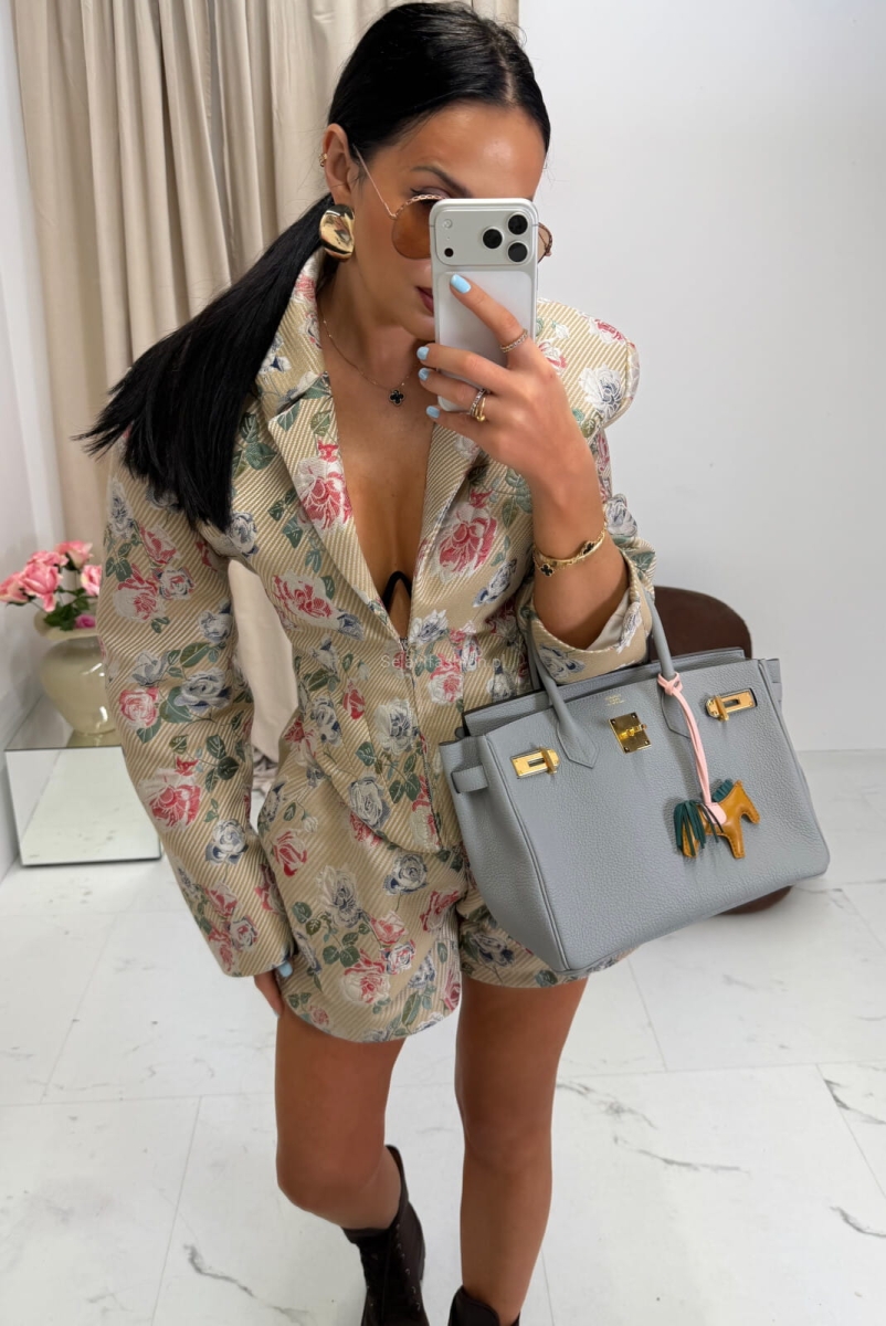 Krótka marynarka na zamek La Milla beżowa