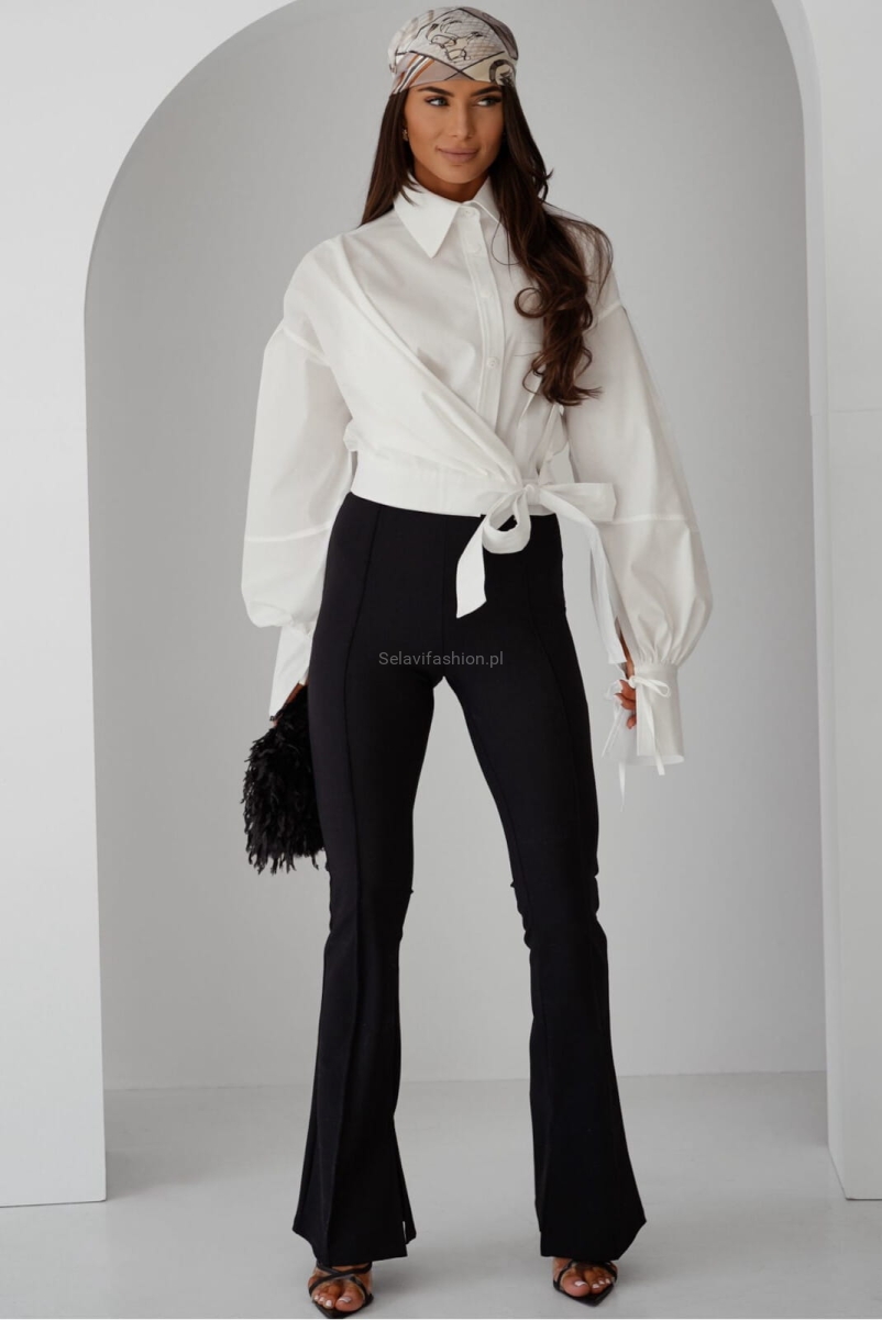 Koszula z wiązaniem Zimmer Lavestino biała