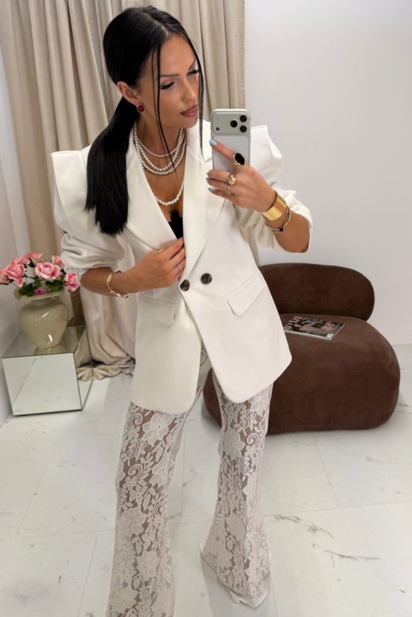 Elegancka marynarka New Wigilia La Milla biała