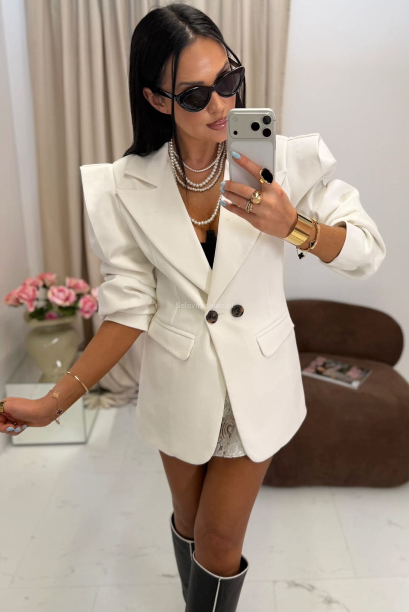 Elegancka marynarka New Wigilia La Milla biała