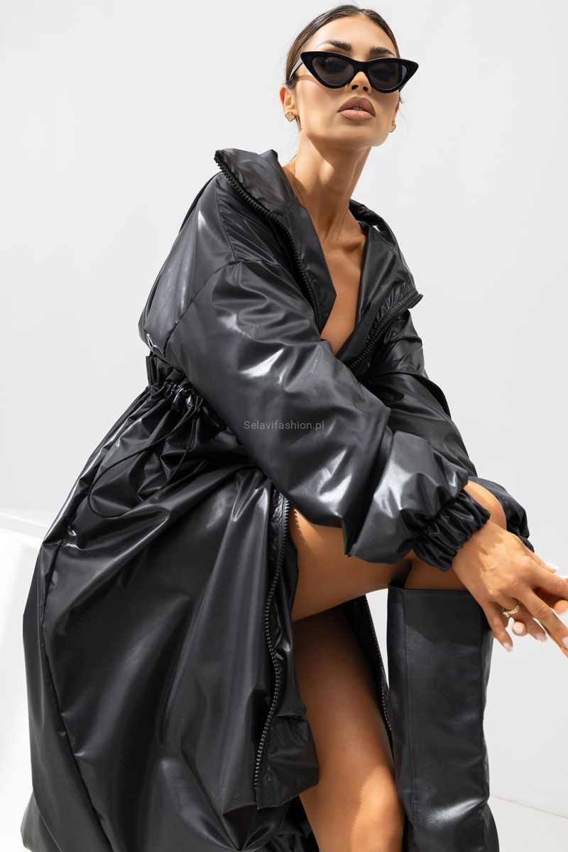 Kurtka płaszcz z kapturem Risk It All Miss City Official czarna