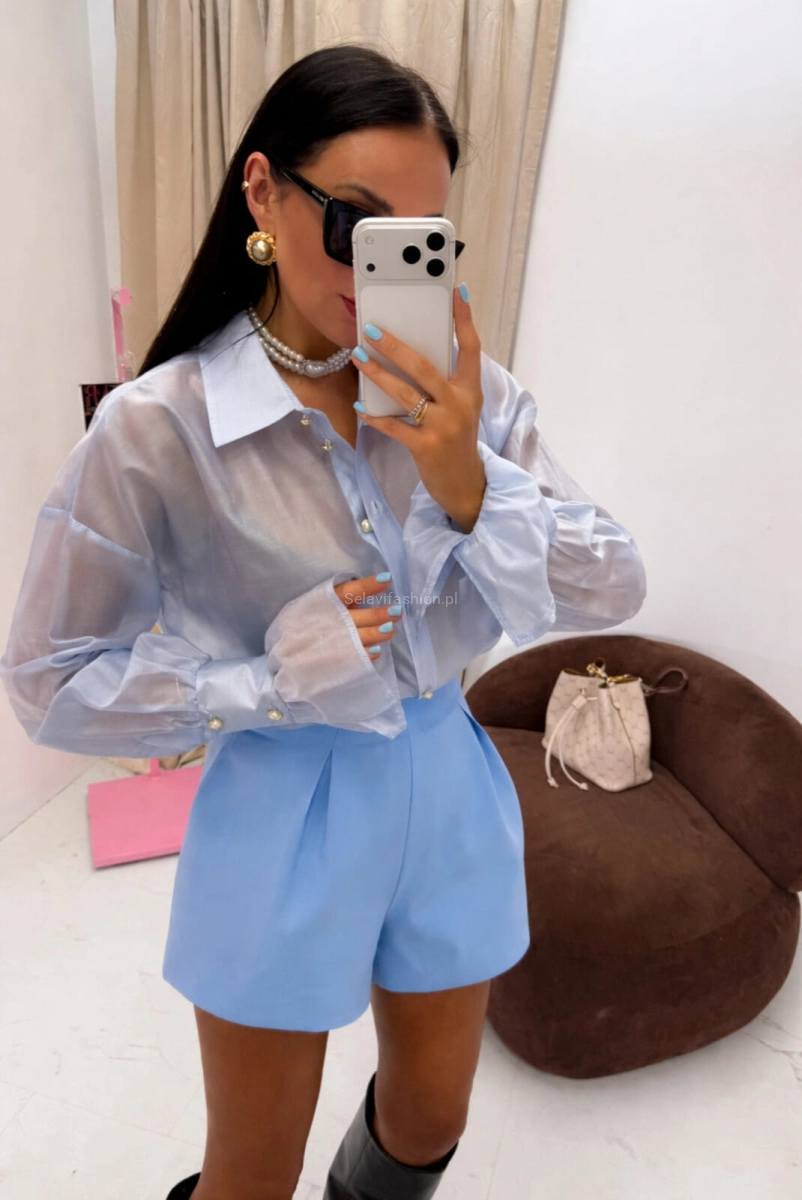 Eleganckie spodenki bombki La Milla niebieskie 