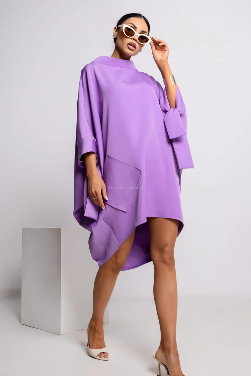 Sukienka kimono Miss City Official fioletowa