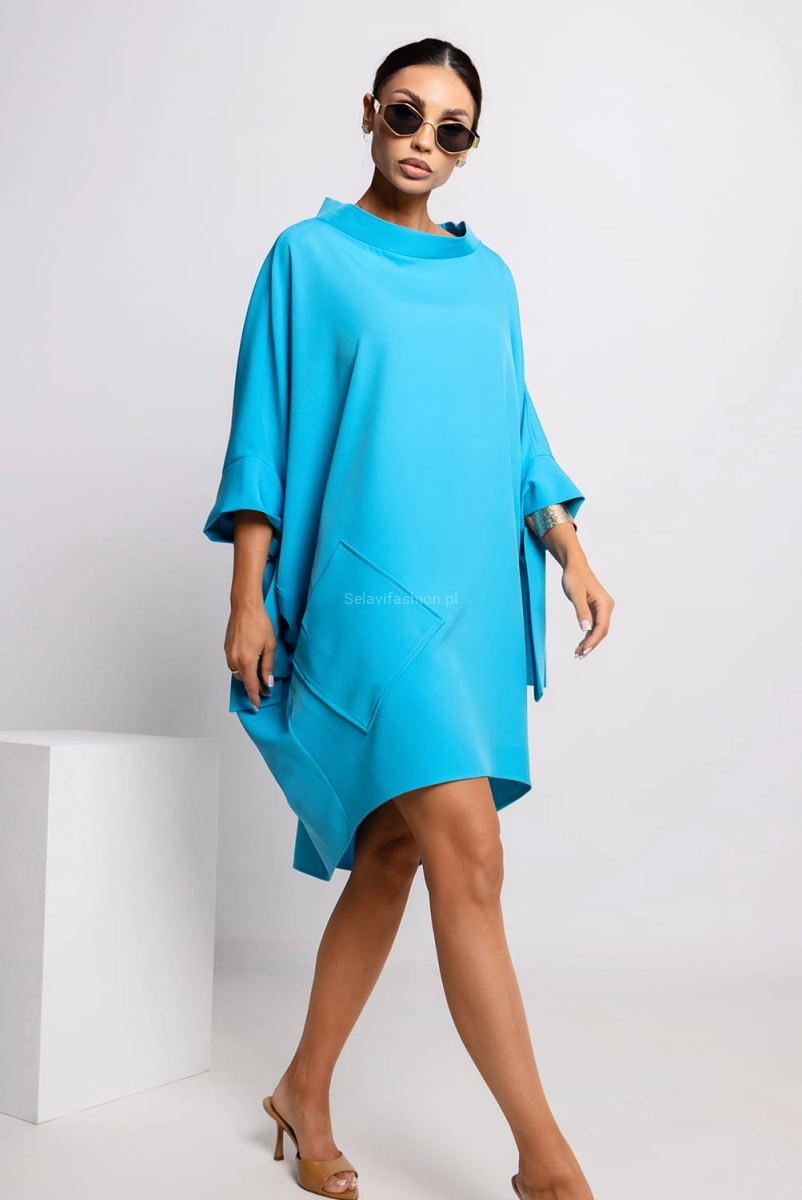 Sukienka kimono Miss City Official niebieska