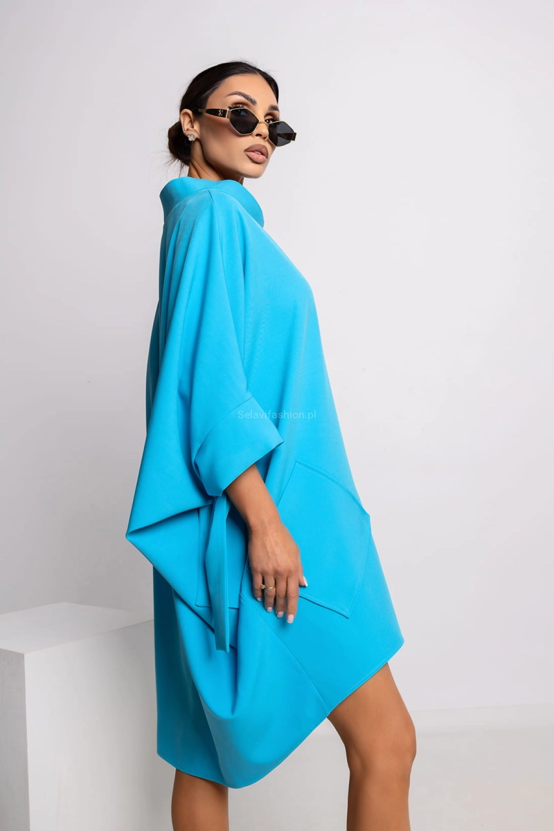 Sukienka kimono Miss City Official niebieska