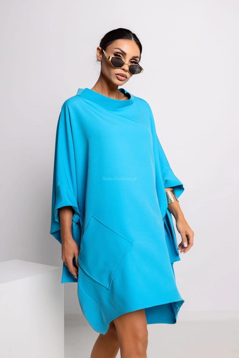 Sukienka kimono Miss City Official niebieska