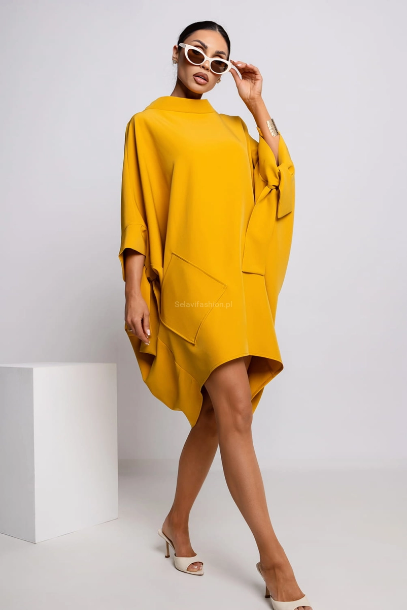 Sukienka kimono Miss City Official żółta