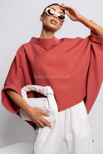 Bluzka Kimono Miss City Official czerwony ceglasty