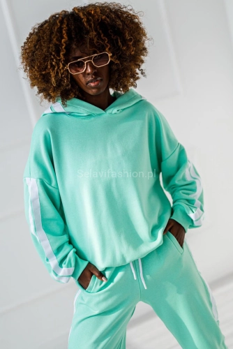 Komplet bluza i spodnie For Myself Miss City miętowy