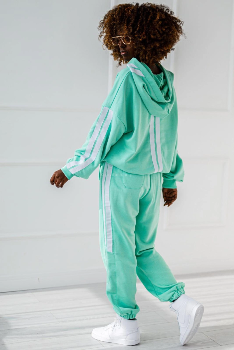 Komplet bluza i spodnie For Myself Miss City miętowy