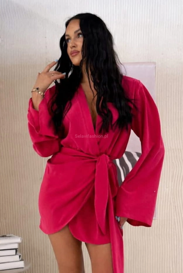 Sukienka wiązana kopertowo La Milla czerwona