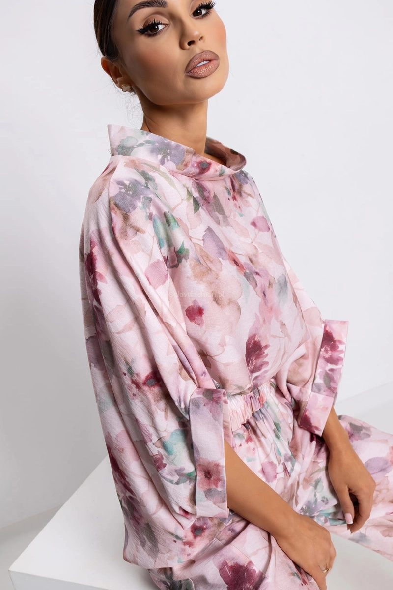 Bluzka Kimono Botanical Miss City Official pudrowy róż