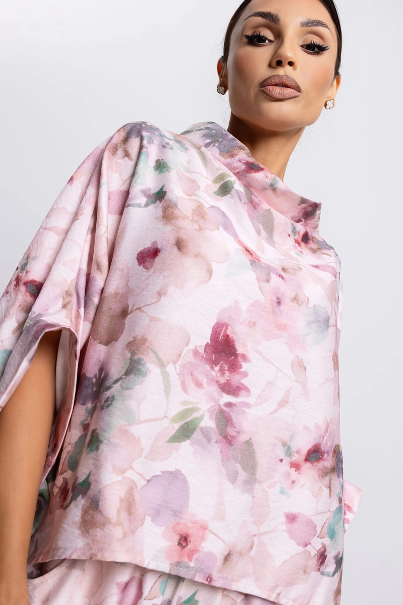 Bluzka Kimono Botanical Miss City Official pudrowy róż