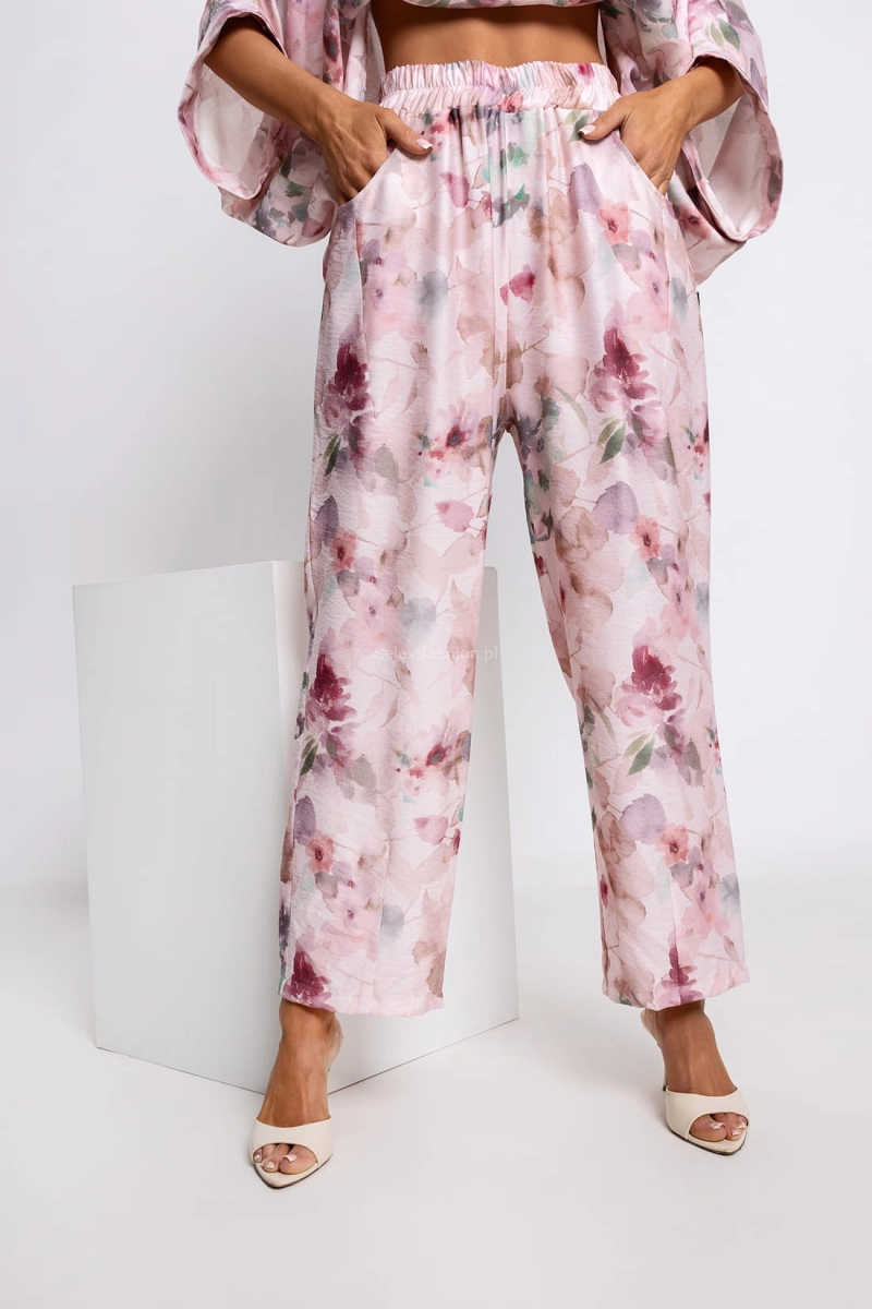 Spodnie Botanical Miss City Official pudrowy róż