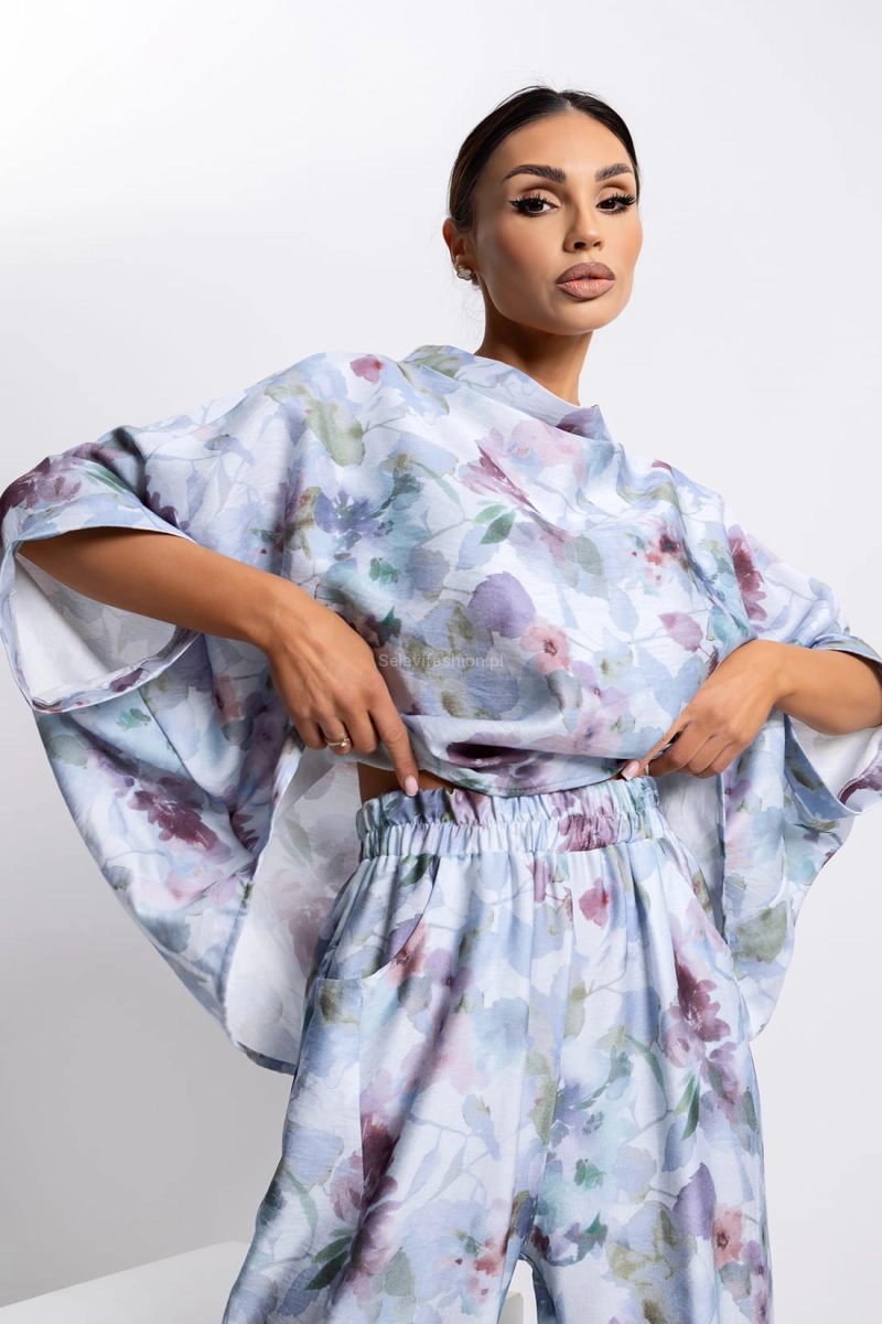 Bluzka Kimono Botanical Miss City Official błękitna 
