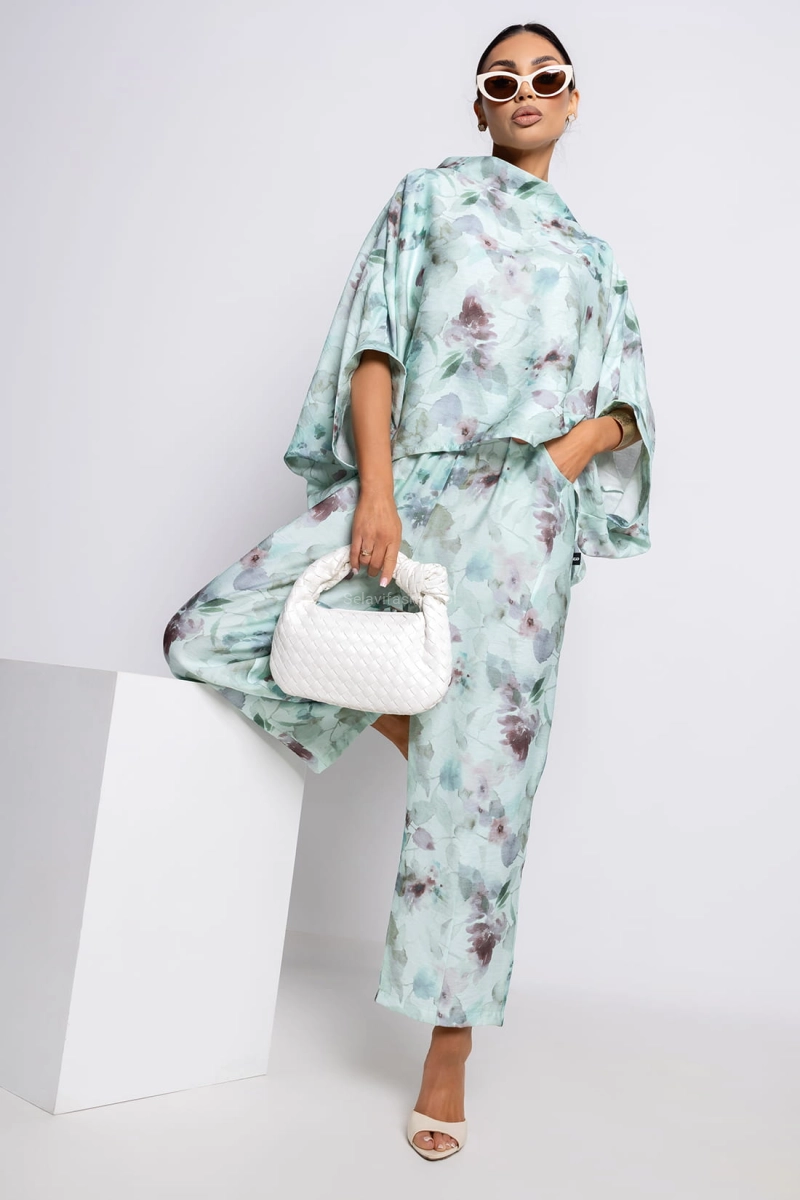 Bluzka Kimono Botanical Miss City Official miętowa