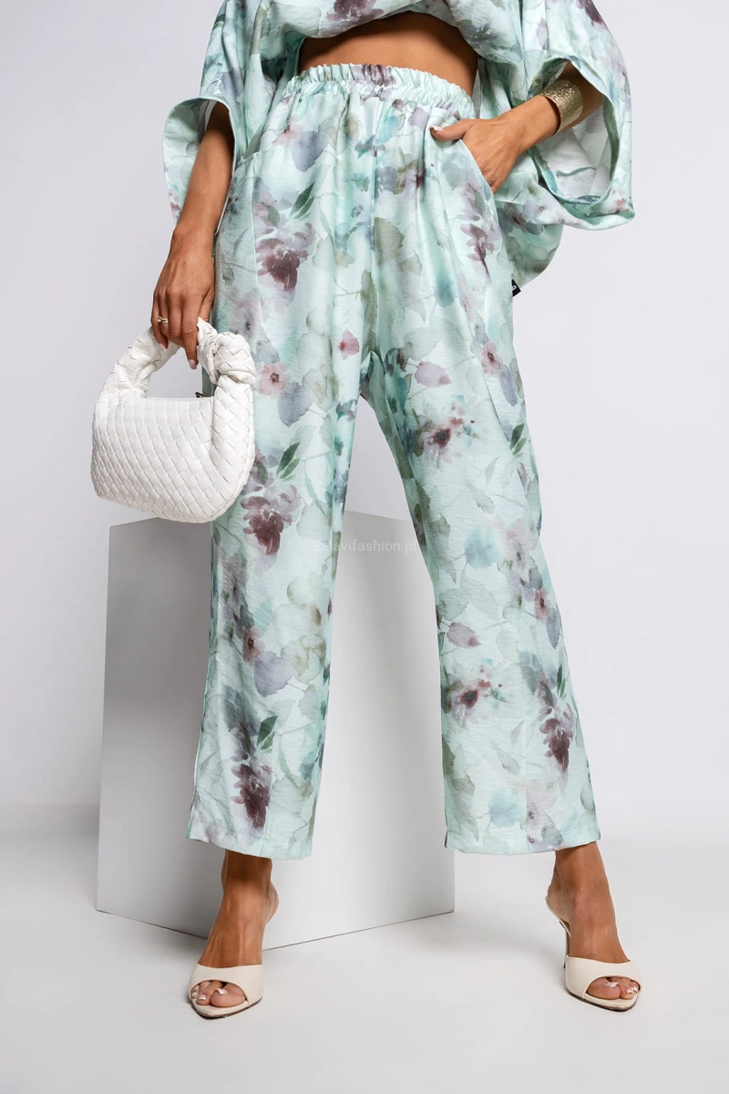 Spodnie Botanical Miss City Official miętowe 