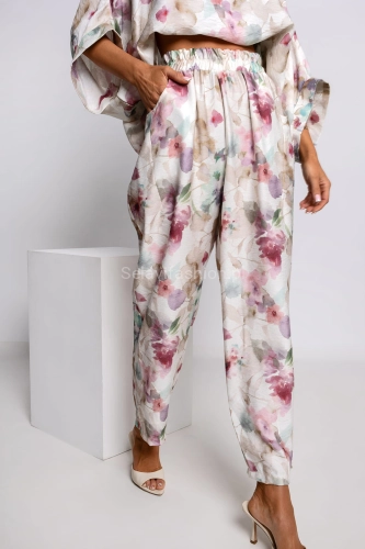 Spodnie Botanical Miss City Official jasno beżowe