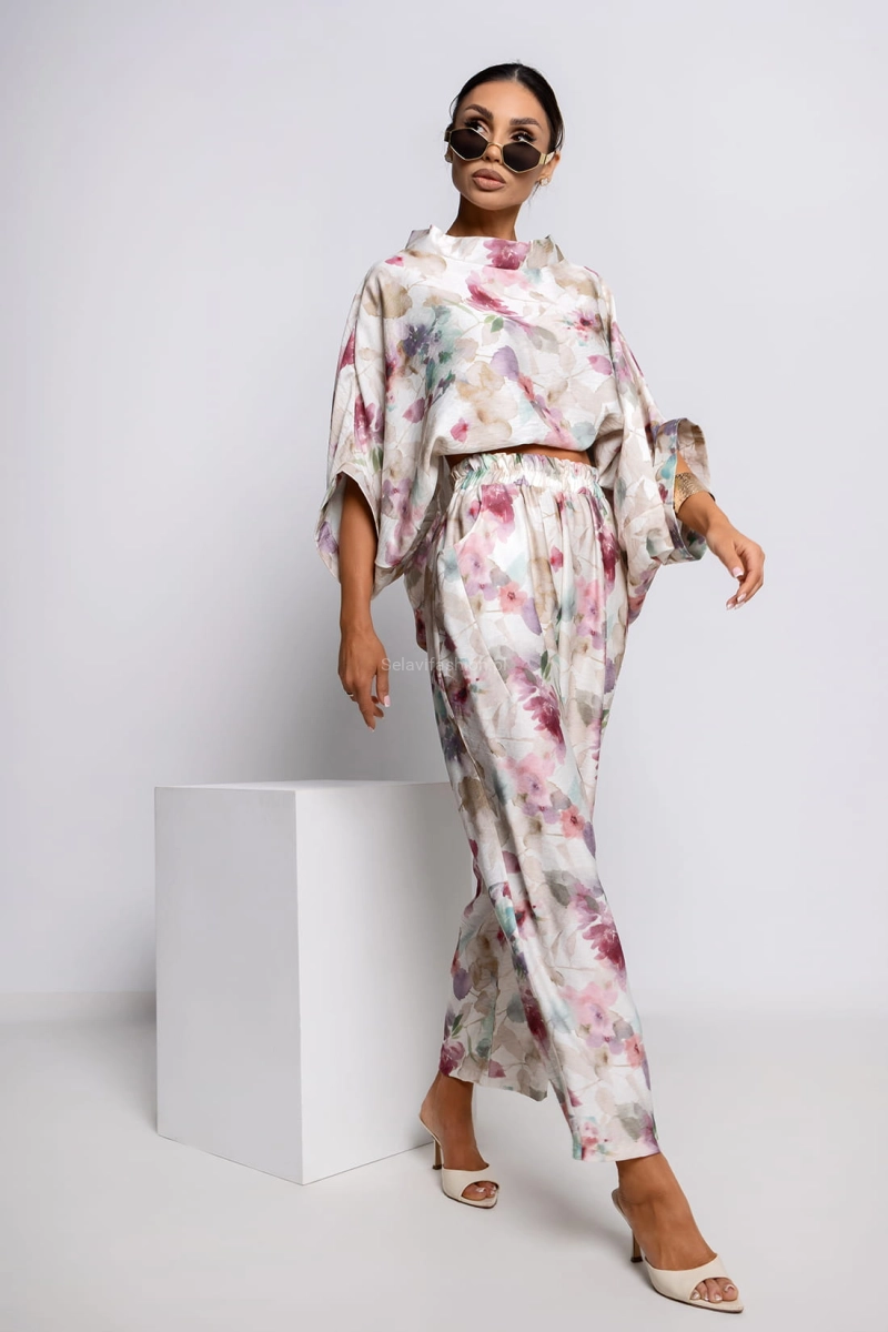 Spodnie Botanical Miss City Official jasno beżowe