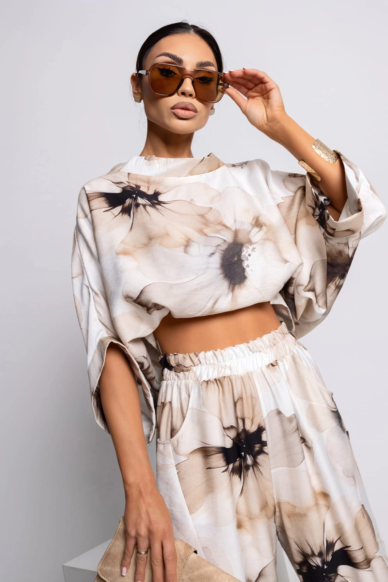 Bluzka Kimono Orchid Miss City Official jasno beżowa