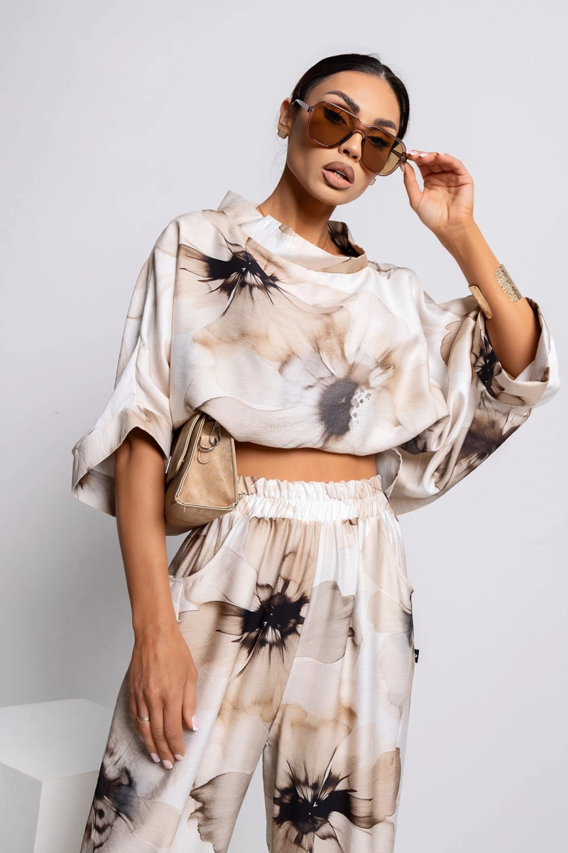 Bluzka Kimono Orchid Miss City Official jasno beżowa