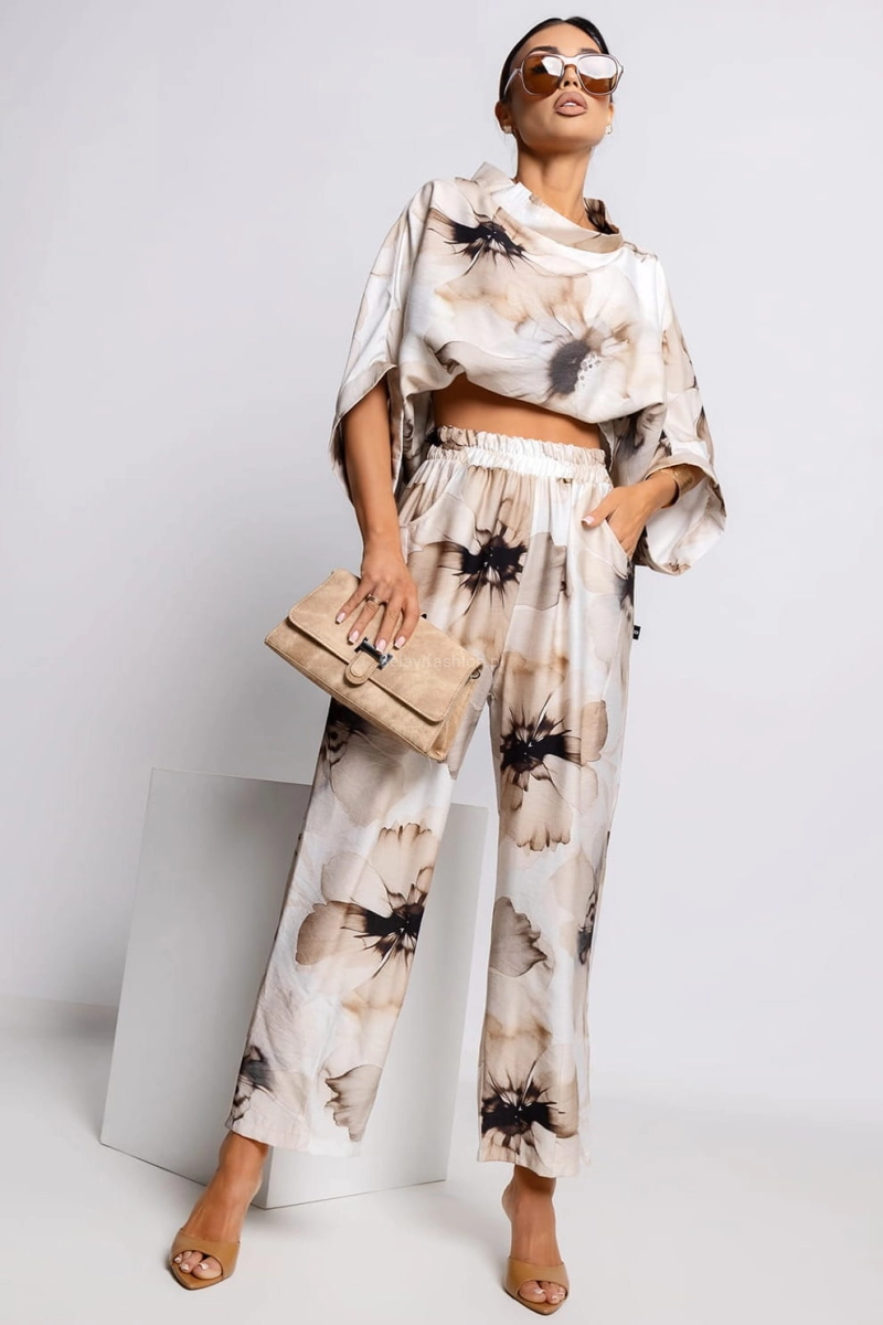 Spodnie Orchid Miss City Official jasno beżowe