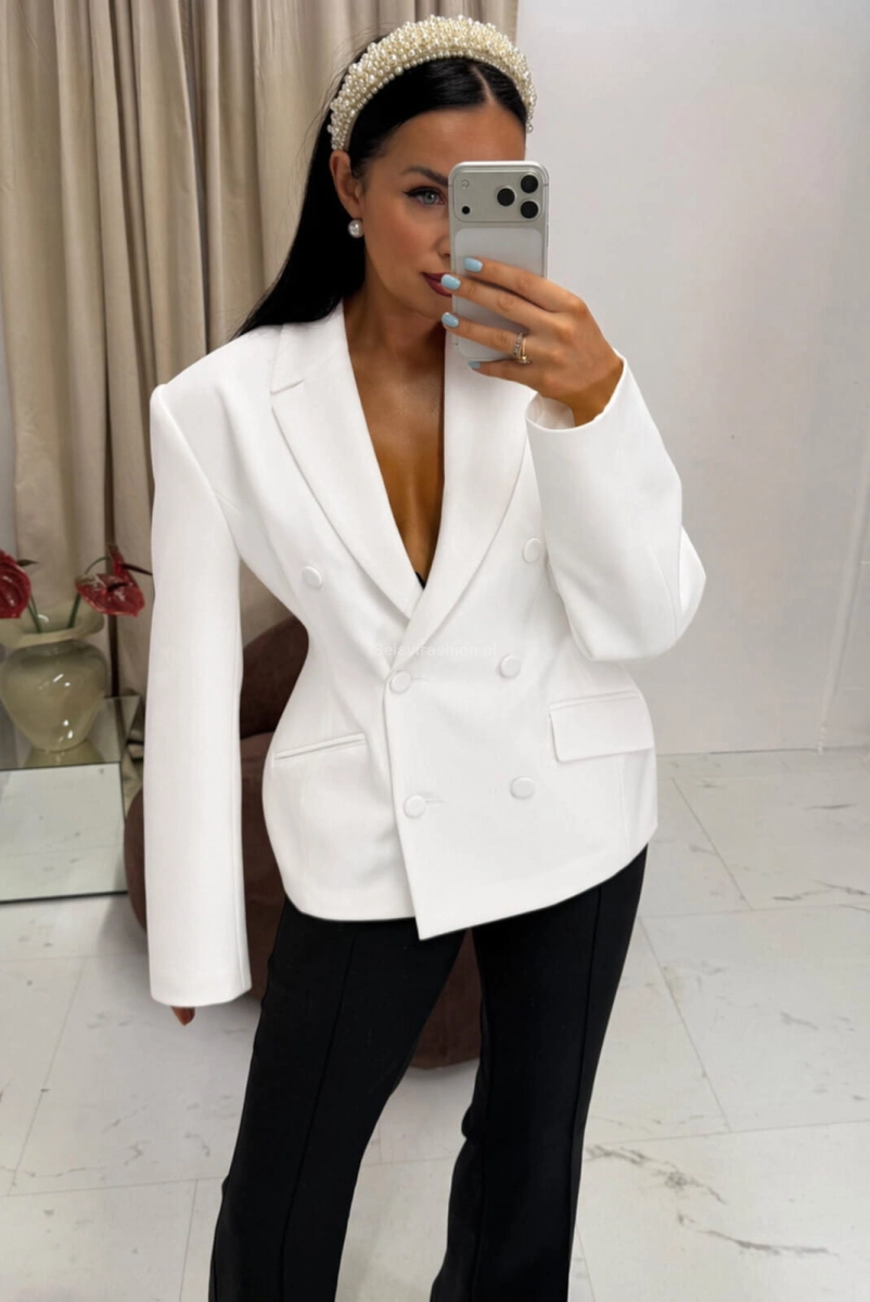 Marynarka taliowana KIM La Milla biała