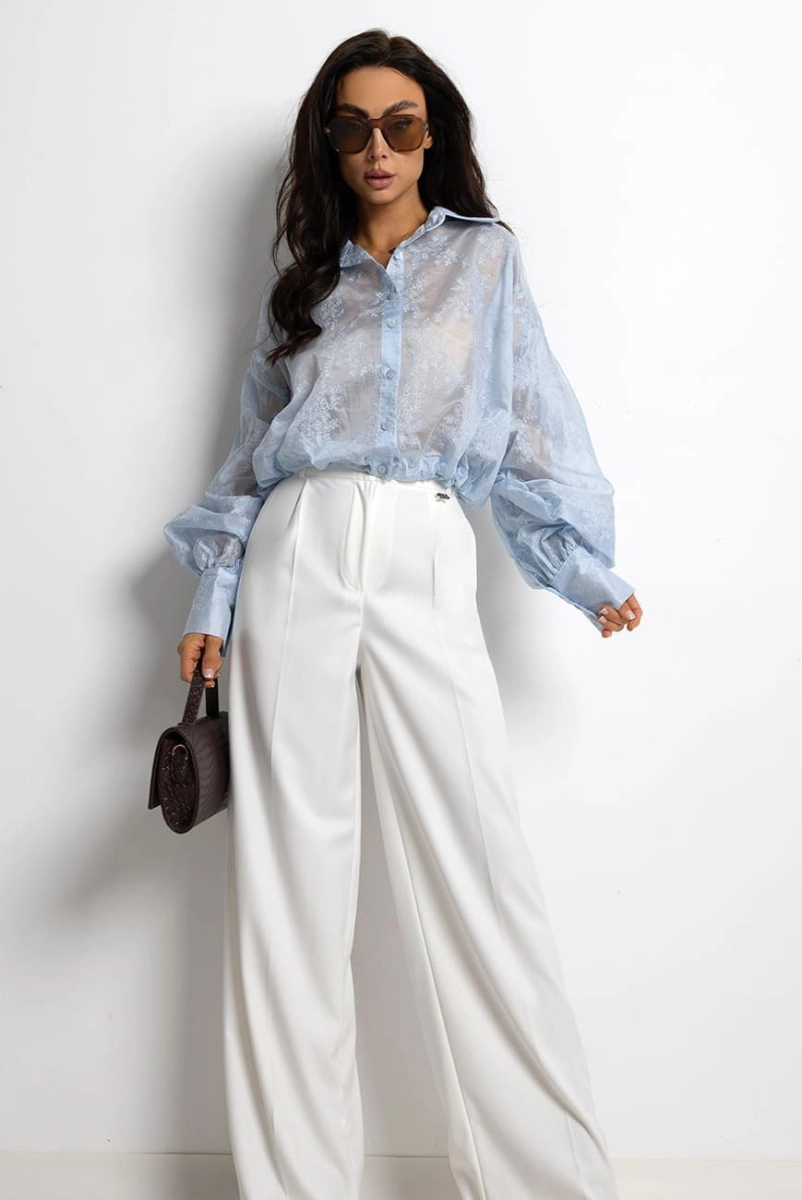 Koszula haftowana RICH Lavestino niebieska