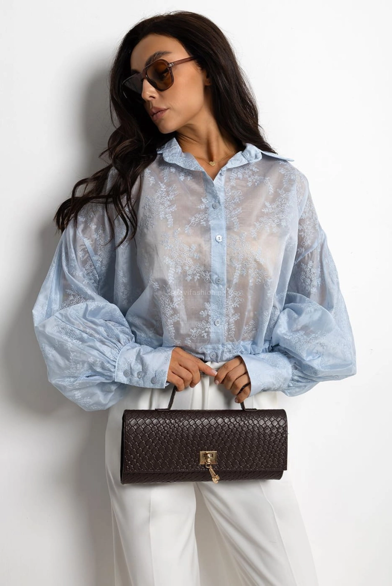 Koszula haftowana RICH Lavestino niebieska