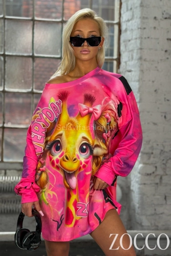 Tunika damska Girls GIRAFFE Zocco różowa