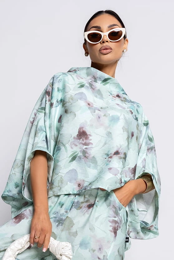 Bluzka Kimono Botanical Miss City Official miętowa 
