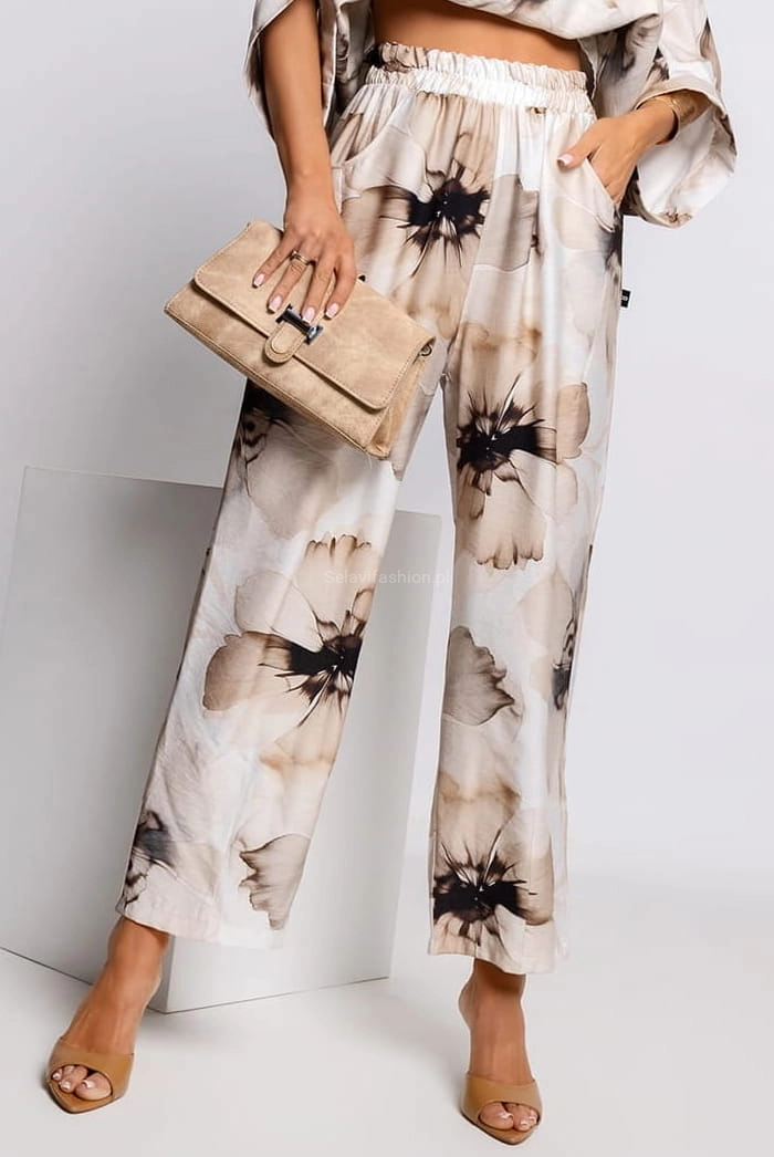 Spodnie Orchid Miss City Official jasno beżowe