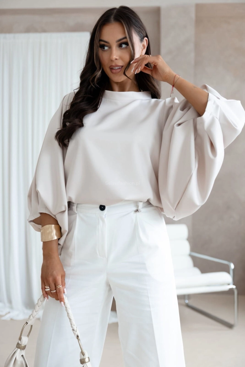 Bluzka kimono AMELIA Lavestino biała