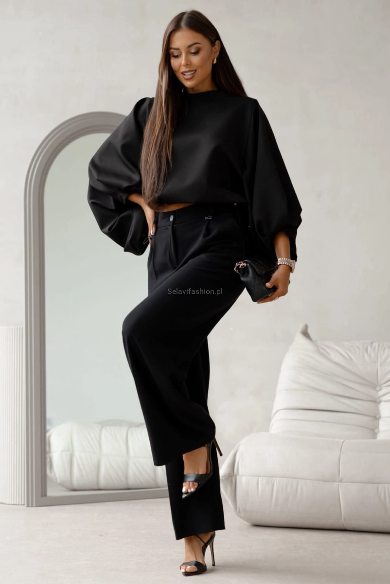 Bluzka kimono AMELIA Lavestino czarna