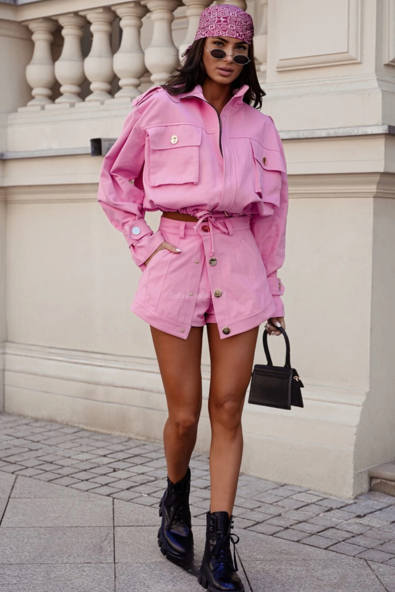 Spódniczko spodenki DENIM Lavestino różowe