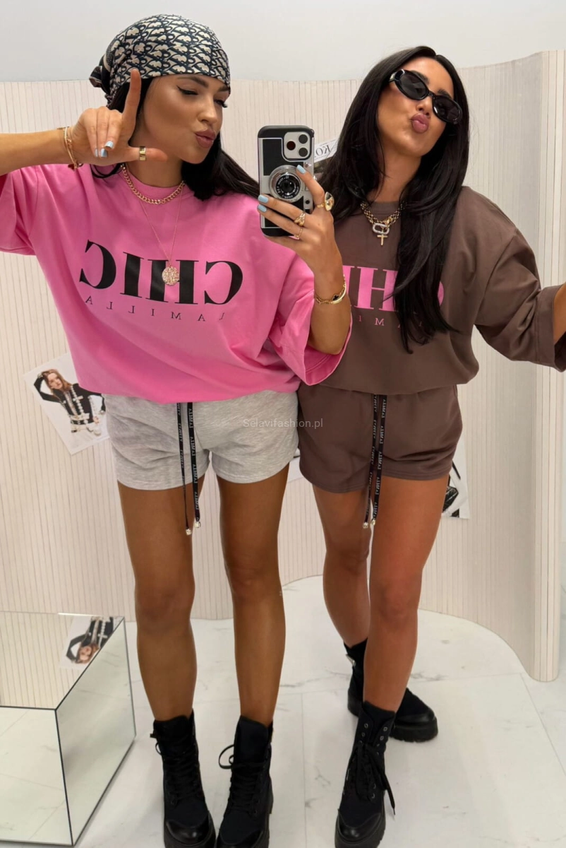 T-shirt bluzka koszulka CHIC LaMilla różowa