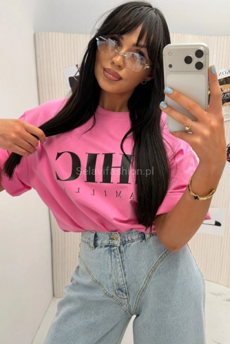 T-shirt bluzka koszulka CHIC LaMilla różowa