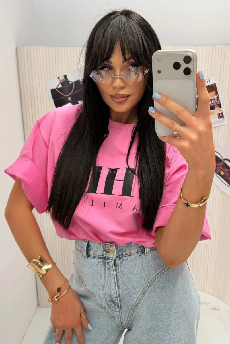 T-shirt bluzka koszulka CHIC LaMilla różowa