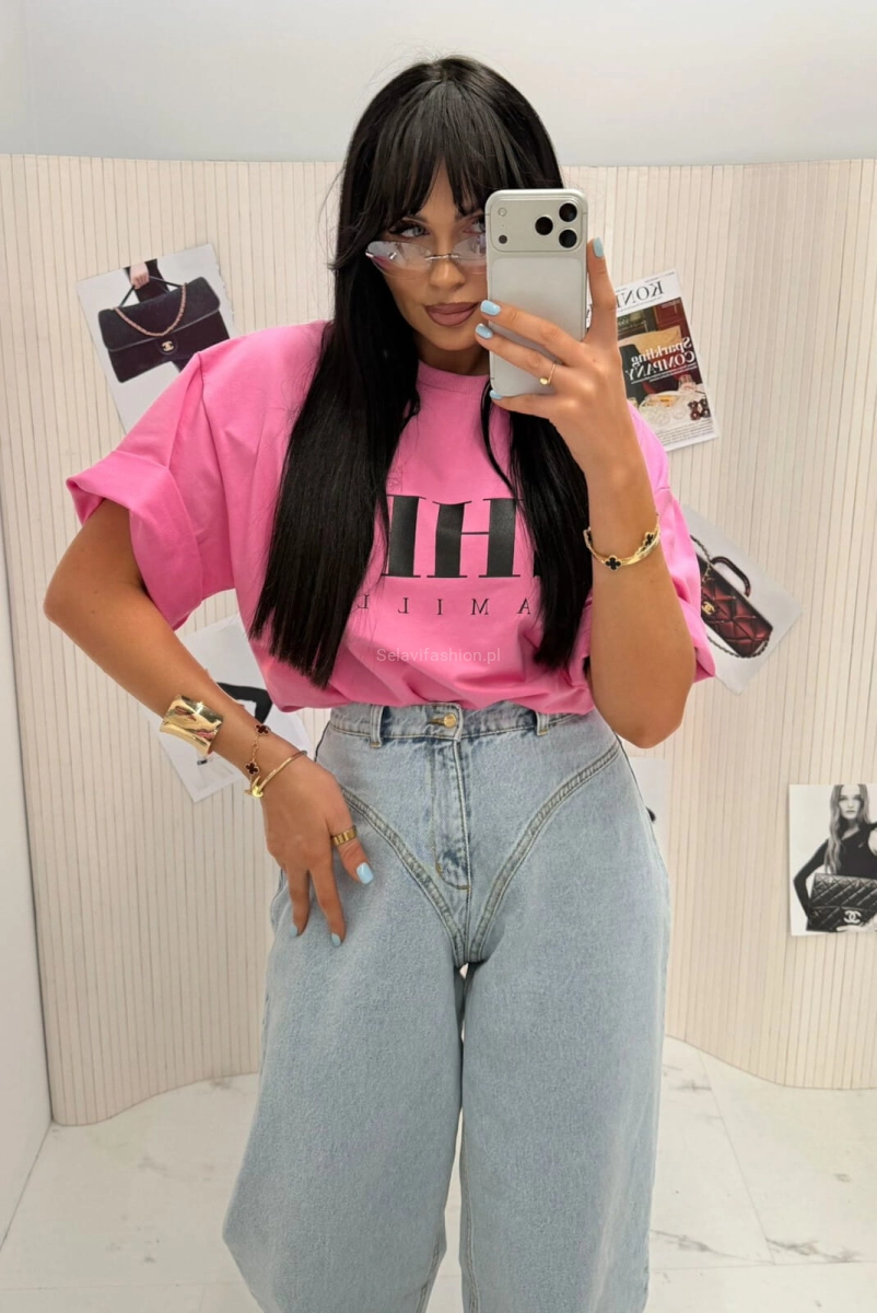 T-shirt bluzka koszulka CHIC LaMilla różowa